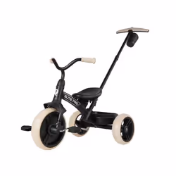 Tricycle - Qplay - Elite Pro - Noir - Roues EVA anti-crevaison - Siège réglable - Poignée télescopique