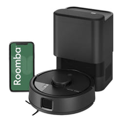 iRobot Robot Aspirateur Laveur Roomba Mini Noir - Nettoyeur Intelligent pour Sols Durs et Moquettes, Autonomie Élevée