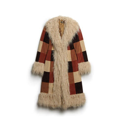 Manteau long femme Superdry Afghan Patchwork