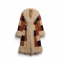 Manteau long femme Superdry Afghan Patchwork