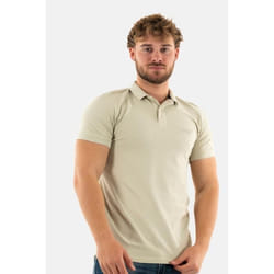Polos Superdry Vint Destroy 1LC Light Stone Beige - Homme - Coupe Ajustée - Manches Courtes - Col Polo