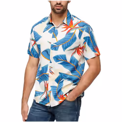 Chemise Hawaiian Viscose Multicolore