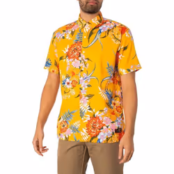 Chemise Hawaiian Viscose Jaune