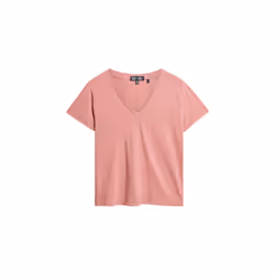 T-shirt col V brodé et flammé femme Superdry