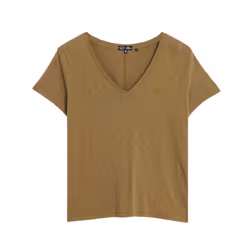 T-shirt col V brodé et flammé femme Superdry
