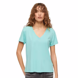T-shirt col V brodé et flammé femme Superdry