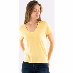T shirt Superdry Slub Emb Femme Jaune