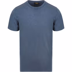 T-Shirt Slub Coton Bleu