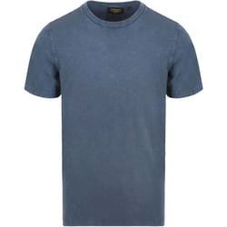T-Shirt Slub Coton Bleu