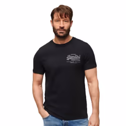 T-Shirt Classic Vintage Heritage Coton Noir