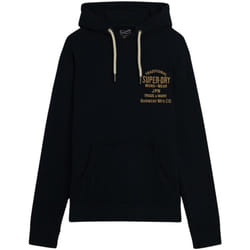 Sweatshirt Workwear Flock Chest Coton Noir