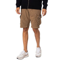 Short SuperDry Core Cargo - Kaki Tan - Homme - Coton - Coupe Cargo