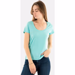 T-Shirt Scoop Coton Vert