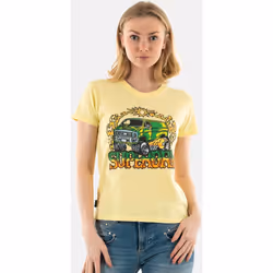T-shirt ajusté à motif fluo femme Superdry Motor