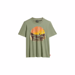 T-Shirt Travel Souvenir Relaxed Coton Vert