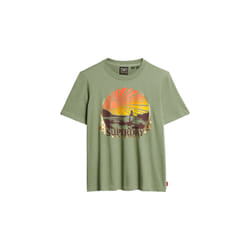 T-Shirt Travel Souvenir Relaxed Coton Vert