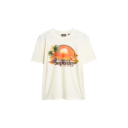 T-Shirt Travel Souvenir Relaxed Coton Beige