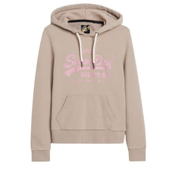 Sweatshirt à capuche métallisé femme Superdry Vintage Logo
