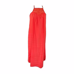 Robe Longue Lace Halter Beach Viscose Orange