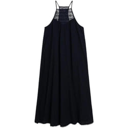 Robe Lace Halter Beach Viscose Noir