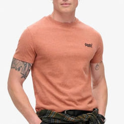 T-Shirt Essential Embroidered Coton Orange