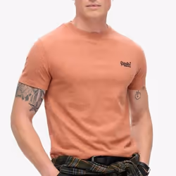 T-Shirt Essential Embroidered Coton Orange