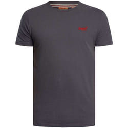 T-Shirt Essential Embroidered Coton Gris