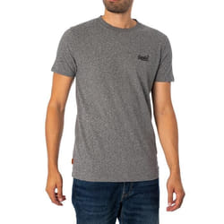 T-Shirt Essential Embroidered Coton Gris