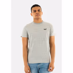 T-Shirt Essential Embroidered Coton Gris