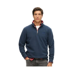 Pull Superdry Henley Homme Bleu