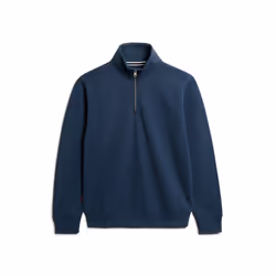Pull Superdry Henley Homme Bleu