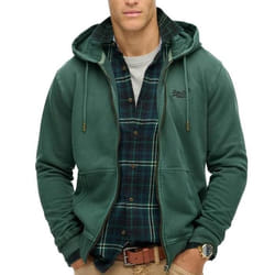 Sweatshirt à capuche délavé zippé à logo Superdry Essential - XL
