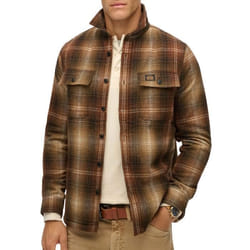 Surchemise à carreaux zippée en laine avec doublure en polaire Superdry