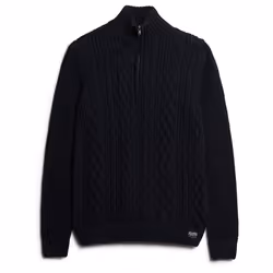 Pull demi zip en tricot Superdry Jacob Cable