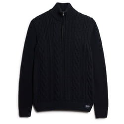 Pull demi zip en tricot Superdry Jacob Cable