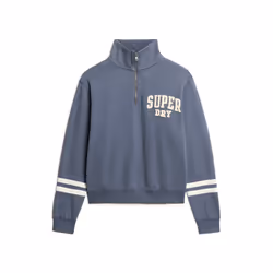 Sweatshirt à col zippé et motif appliqué femme Superdry Athletic Essentials