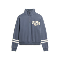 Sweatshirt à col zippé et motif appliqué femme Superdry Athletic Essentials