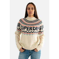 Pull Fairisle Polyester Beige