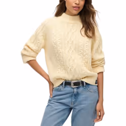 Pull col cheminée torsadé femme Superdry