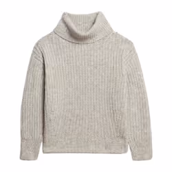 Pull côtelé brossé à col ample femme Superdry
