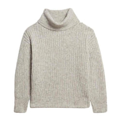 Pull côtelé brossé à col ample femme Superdry