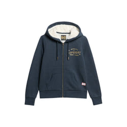 Sweatshirt à capuche zippé à logo métallisé femme Superdry Luxe
