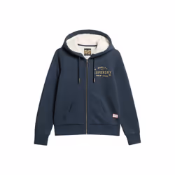 Sweatshirt à capuche zippé à logo métallisé femme Superdry Luxe