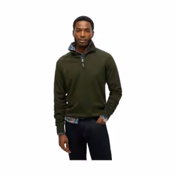 Pull Utility Henley Coton Vert