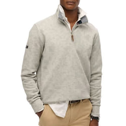 Sweatshirt Core Pique Henley Polyester Gris
