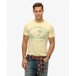 T-Shirt Lo-Fi Mono Relaxed Coton Jaune