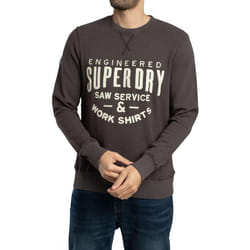 Sweatshirt Workwear Applique Coton Gris