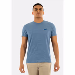 T-Shirt Essential Emb Coton Bleu