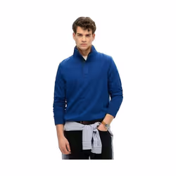 Sweatshirt Classics Henley Coton Bleu