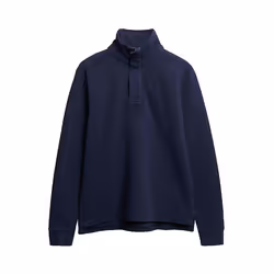 Sweatshirt Classic Pique Henley Coton Bleu